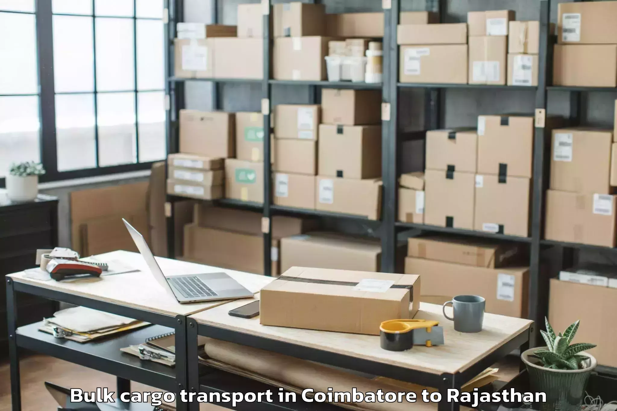 Book Coimbatore to Abhaneri Bulk Cargo Transport Online